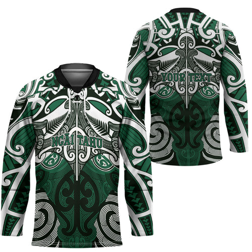 Personalised Maori Ngai Tahu Hockey Jersey Silver Fern Kowhaiwhai Art