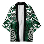 Personalised Maori Ngai Tahu Kimono Silver Fern Kowhaiwhai Art