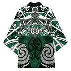 Personalised Maori Ngai Tahu Kimono Silver Fern Kowhaiwhai Art
