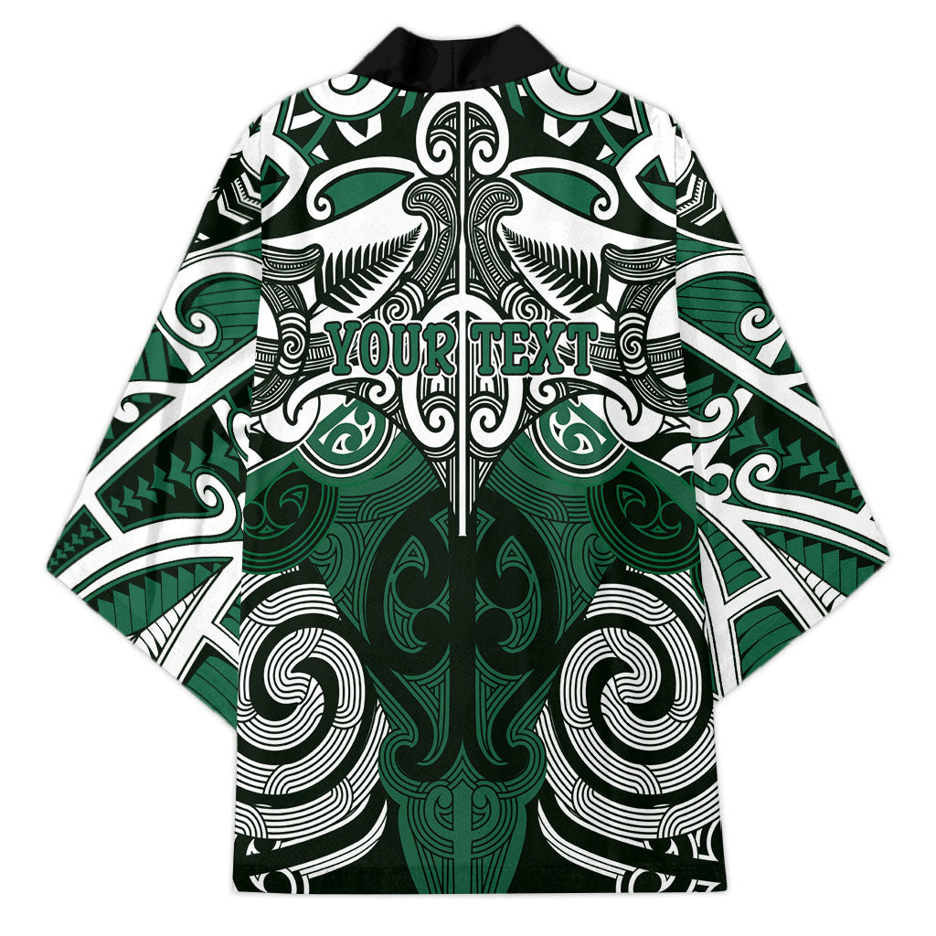 Personalised Maori Ngai Tahu Kimono Silver Fern Kowhaiwhai Art