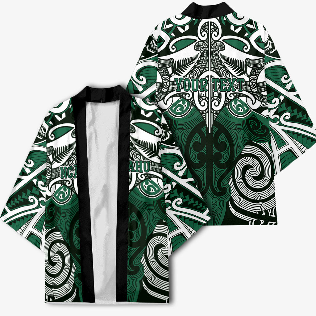 Personalised Maori Ngai Tahu Kimono Silver Fern Kowhaiwhai Art