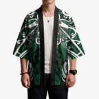Personalised Maori Ngai Tahu Kimono Silver Fern Kowhaiwhai Art