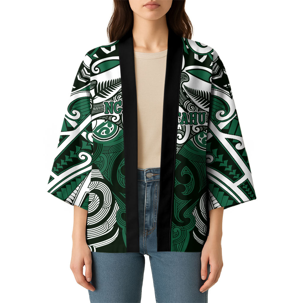 Personalised Maori Ngai Tahu Kimono Silver Fern Kowhaiwhai Art