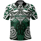Personalised Maori Ngai Tahu Polo Shirt Silver Fern Kowhaiwhai Art