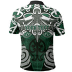 Personalised Maori Ngai Tahu Polo Shirt Silver Fern Kowhaiwhai Art