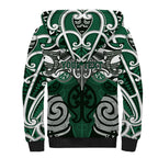 Personalised Maori Ngai Tahu Sherpa Hoodie Silver Fern Kowhaiwhai Art