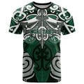 Personalised Maori Ngai Tahu T Shirt Silver Fern Kowhaiwhai Art