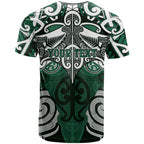 Personalised Maori Ngai Tahu T Shirt Silver Fern Kowhaiwhai Art