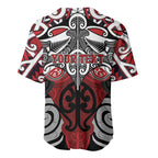Personalised Maori Ngapuhi Baseball Jersey Silver Fern Kowhaiwhai Art