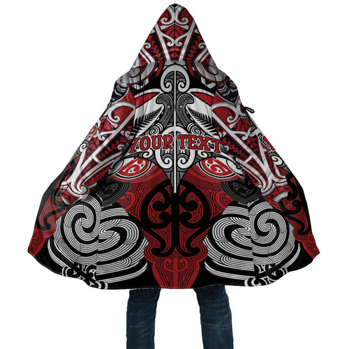 Personalised Maori Ngapuhi Cloak Silver Fern Kowhaiwhai Art