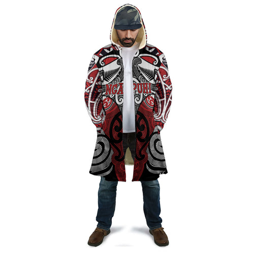 Personalised Maori Ngapuhi Cloak Silver Fern Kowhaiwhai Art