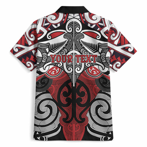 Personalised Maori Ngapuhi Hawaiian Shirt Silver Fern Kowhaiwhai Art