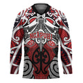 Personalised Maori Ngapuhi Hockey Jersey Silver Fern Kowhaiwhai Art