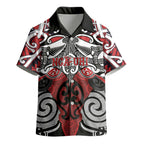 Personalised Maori Ngapuhi Kid Hawaiian Shirt Silver Fern Kowhaiwhai Art