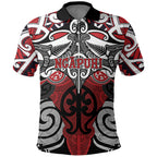 Personalised Maori Ngapuhi Polo Shirt Silver Fern Kowhaiwhai Art