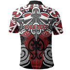 Personalised Maori Ngapuhi Polo Shirt Silver Fern Kowhaiwhai Art