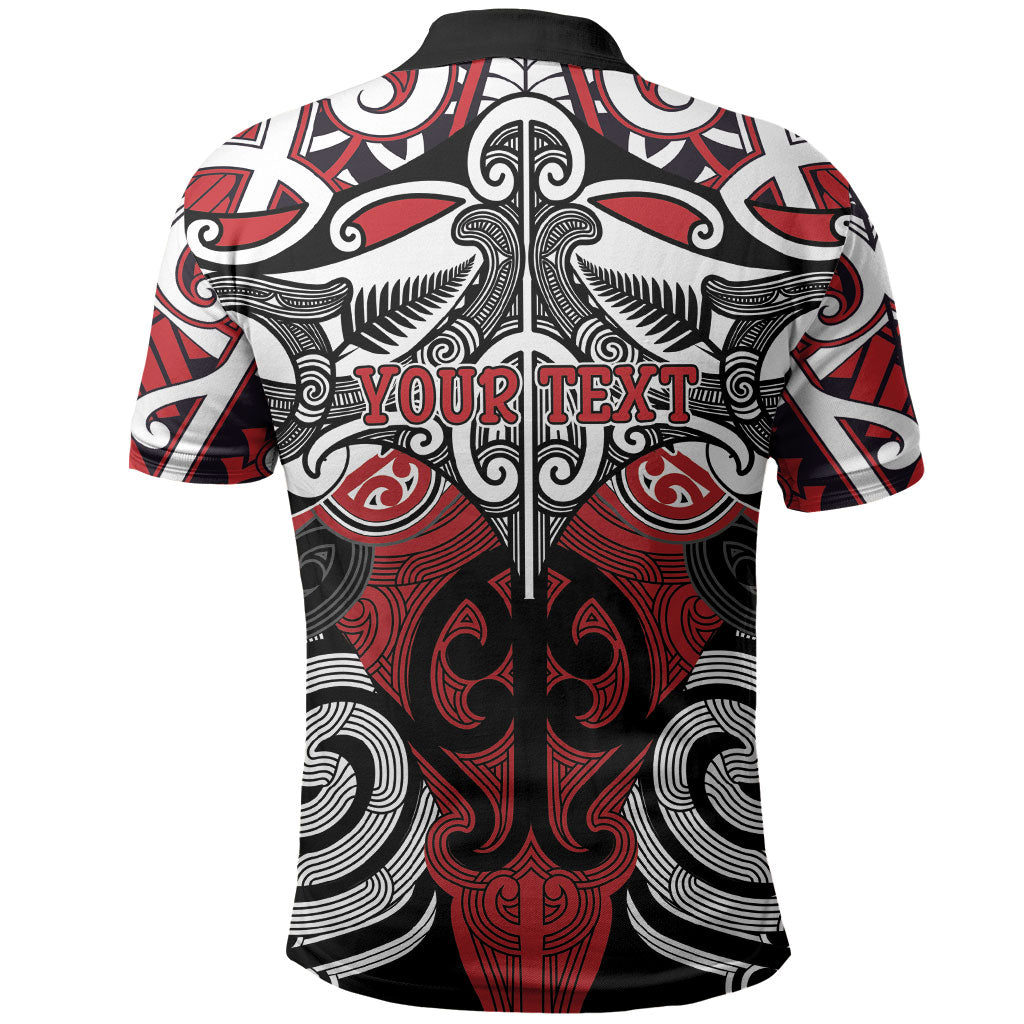 Personalised Maori Ngapuhi Polo Shirt Silver Fern Kowhaiwhai Art