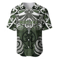 Personalised Maori Ngati Awa Baseball Jersey Silver Fern Kowhaiwhai Art