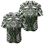 Personalised Maori Ngati Awa Baseball Jersey Silver Fern Kowhaiwhai Art
