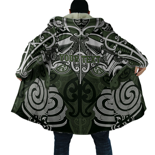 Personalised Maori Ngati Awa Cloak Silver Fern Kowhaiwhai Art