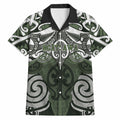 Personalised Maori Ngati Awa Hawaiian Shirt Silver Fern Kowhaiwhai Art