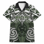 Personalised Maori Ngati Awa Hawaiian Shirt Silver Fern Kowhaiwhai Art