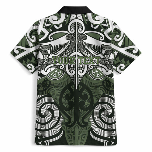 Personalised Maori Ngati Awa Hawaiian Shirt Silver Fern Kowhaiwhai Art