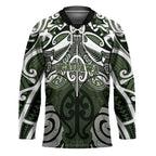 Personalised Maori Ngati Awa Hockey Jersey Silver Fern Kowhaiwhai Art
