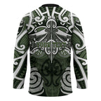 Personalised Maori Ngati Awa Hockey Jersey Silver Fern Kowhaiwhai Art