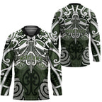 Personalised Maori Ngati Awa Hockey Jersey Silver Fern Kowhaiwhai Art