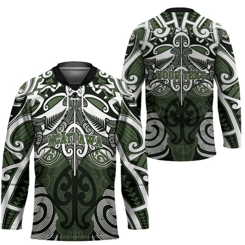 Personalised Maori Ngati Awa Hockey Jersey Silver Fern Kowhaiwhai Art