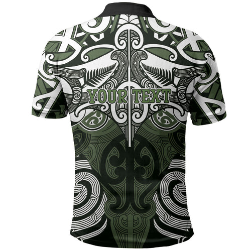 Personalised Maori Ngati Awa Polo Shirt Silver Fern Kowhaiwhai Art