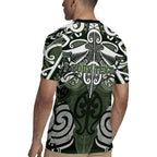 Personalised Maori Ngati Awa Rugby Jersey Silver Fern Kowhaiwhai Art