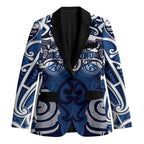 Personalised Maori Ngati Kahungunu Blazer Silver Fern Kowhaiwhai Art