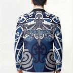 Personalised Maori Ngati Kahungunu Blazer Silver Fern Kowhaiwhai Art