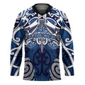 Personalised Maori Ngati Kahungunu Hockey Jersey Silver Fern Kowhaiwhai Art