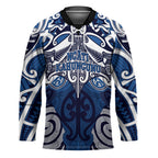 Personalised Maori Ngati Kahungunu Hockey Jersey Silver Fern Kowhaiwhai Art