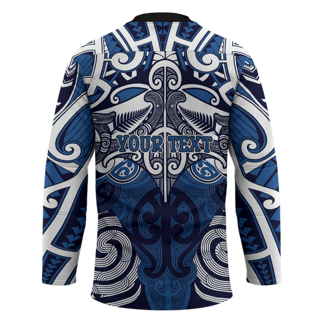 Personalised Maori Ngati Kahungunu Hockey Jersey Silver Fern Kowhaiwhai Art