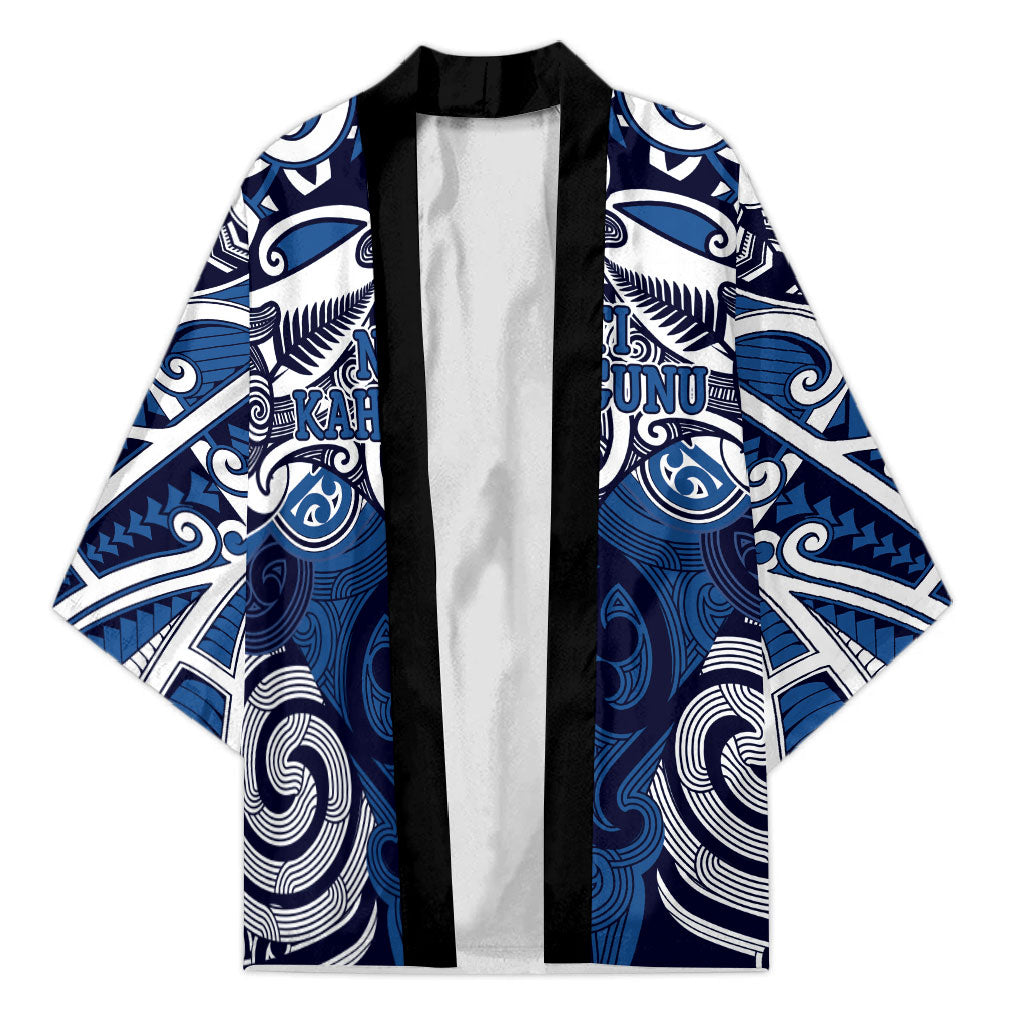 Personalised Maori Ngati Kahungunu Kimono Silver Fern Kowhaiwhai Art