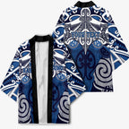 Personalised Maori Ngati Kahungunu Kimono Silver Fern Kowhaiwhai Art