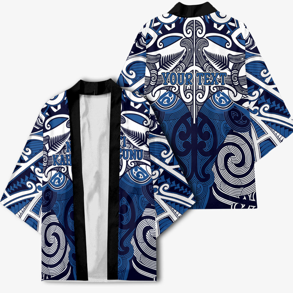 Personalised Maori Ngati Kahungunu Kimono Silver Fern Kowhaiwhai Art