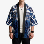 Personalised Maori Ngati Kahungunu Kimono Silver Fern Kowhaiwhai Art