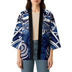 Personalised Maori Ngati Kahungunu Kimono Silver Fern Kowhaiwhai Art
