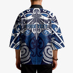 Personalised Maori Ngati Kahungunu Kimono Silver Fern Kowhaiwhai Art