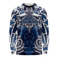 Personalised Maori Ngati Kahungunu Long Sleeve Shirt Silver Fern Kowhaiwhai Art