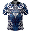 Personalised Maori Ngati Kahungunu Polo Shirt Silver Fern Kowhaiwhai Art