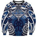 Personalised Maori Ngati Kahungunu Sweatshirt Silver Fern Kowhaiwhai Art