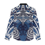 Personalised Maori Ngati Kahungunu Women Casual Shirt Silver Fern Kowhaiwhai Art