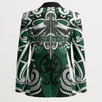 Personalised Maori Ngati Maniapoto Blazer Silver Fern Kowhaiwhai Art