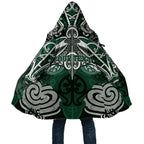 Personalised Maori Ngati Maniapoto Cloak Silver Fern Kowhaiwhai Art